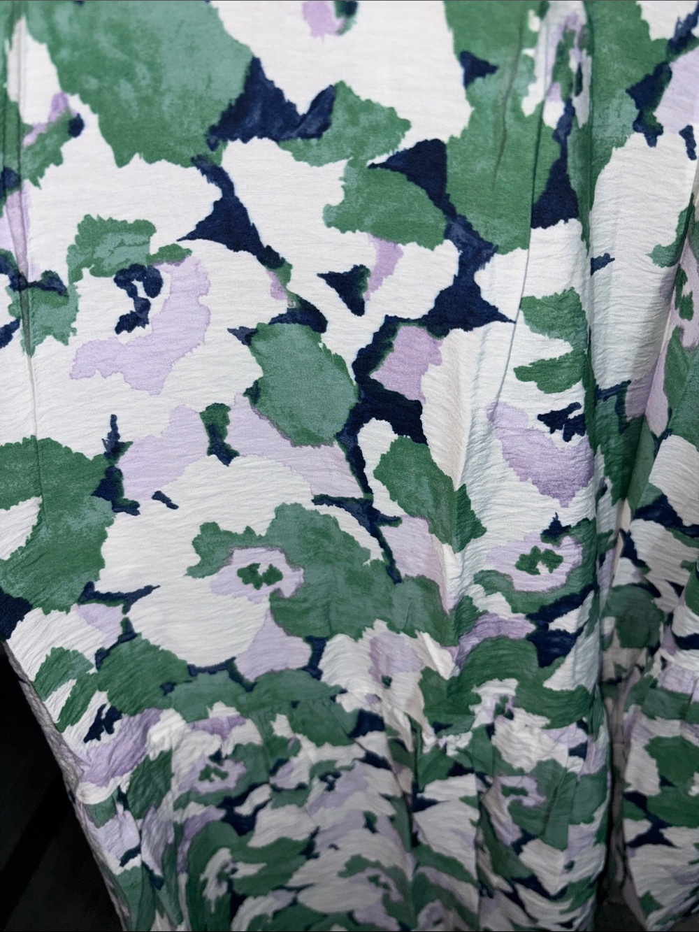 Sonoma Green and White Floral Maxi Dress with Tie Waist - Picture 4 of 8